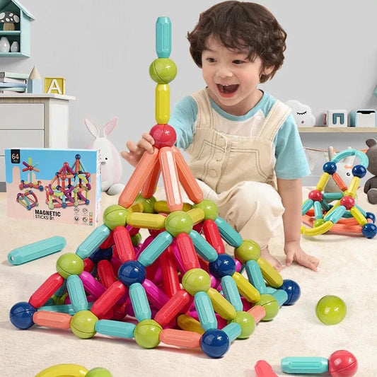 Magnetic Building Blocks | Educational Toy for Cognitive Development & Creative Play for Kids