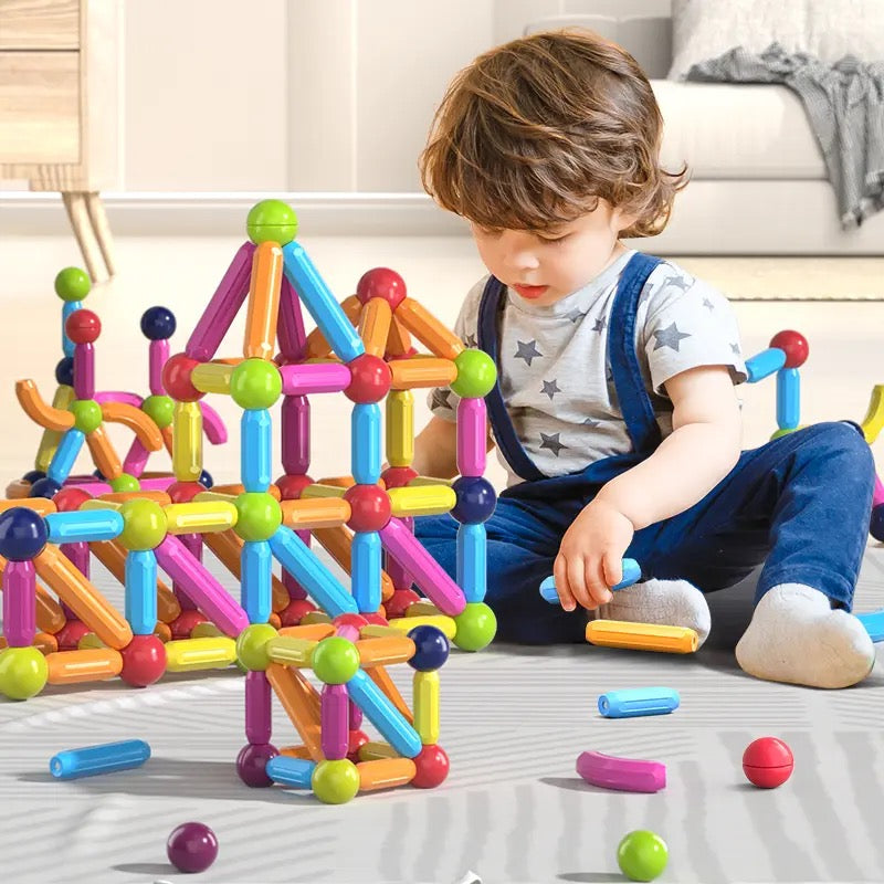 Magnetic Building Blocks | Educational Toy for Cognitive Development & Creative Play for Kids