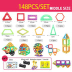Magnetic Building Blocks - Creative Magnetic Tiles for Kids - STEM Learning Toy - 3D Construction Set