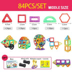 Magnetic Building Blocks - Creative Magnetic Tiles for Kids - STEM Learning Toy - 3D Construction Set