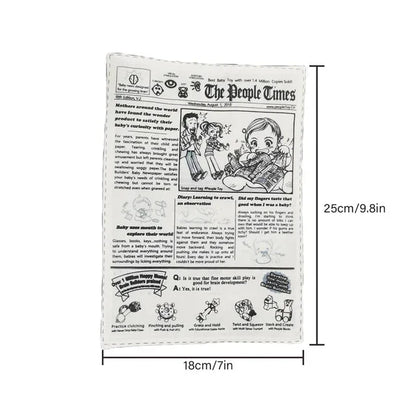 WhimsyPages™ | Crinkly Baby Newspaper Toy | Soft, Crunchy Sensory Play for Infants & Toddlers | Ideal for Stimulation & Development