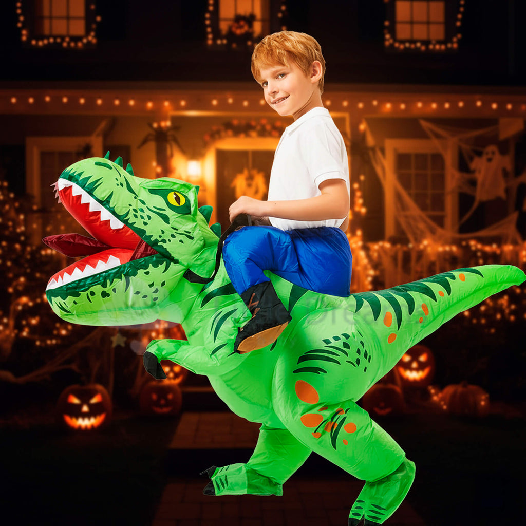 Inflatable Rex Dinosaur Halloween Costume for Kids and Adults