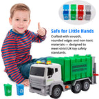 Interactive Garbage Truck Toy | Realistic Sounds & Lights for Engaging Play and Environmental Learning for Ages 3-5