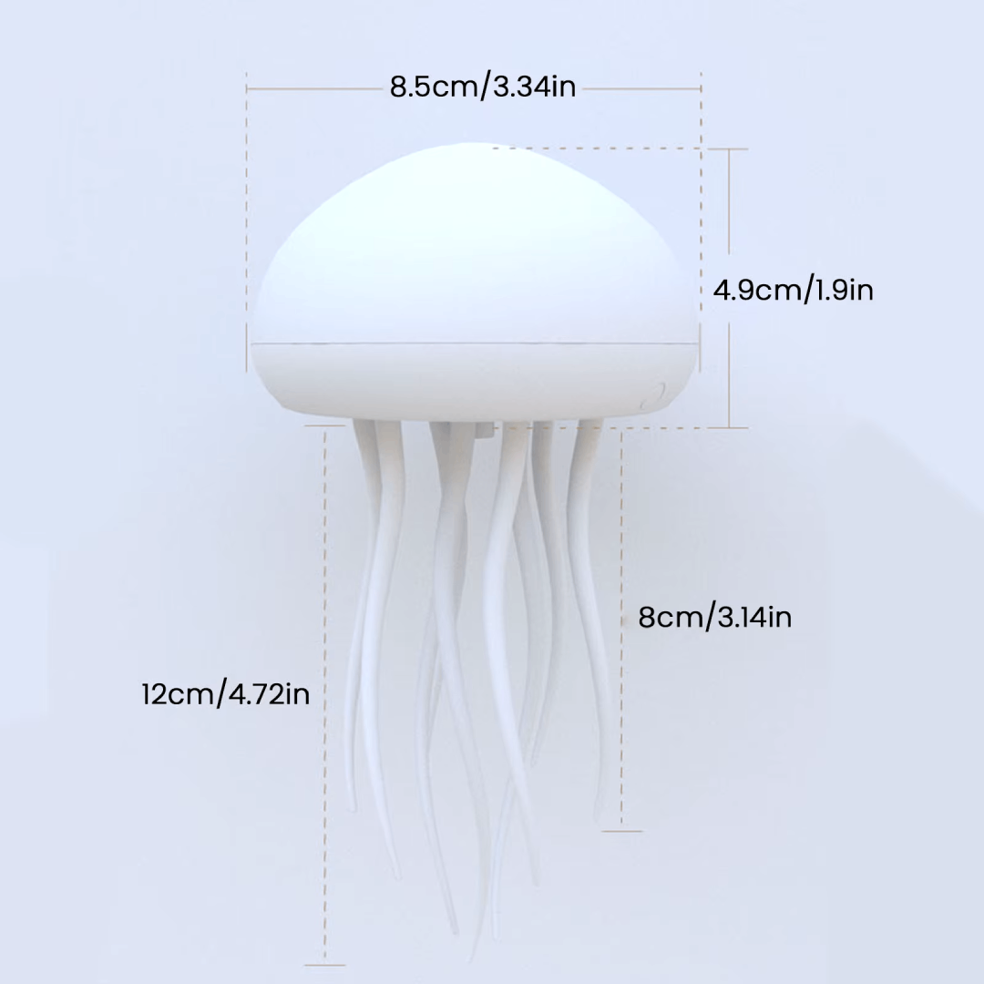 LED Jellyfish Lamp | Colour-Changing RGB Night Light with Voice Activation, for Home Ambience and Kids’ Room Decor
