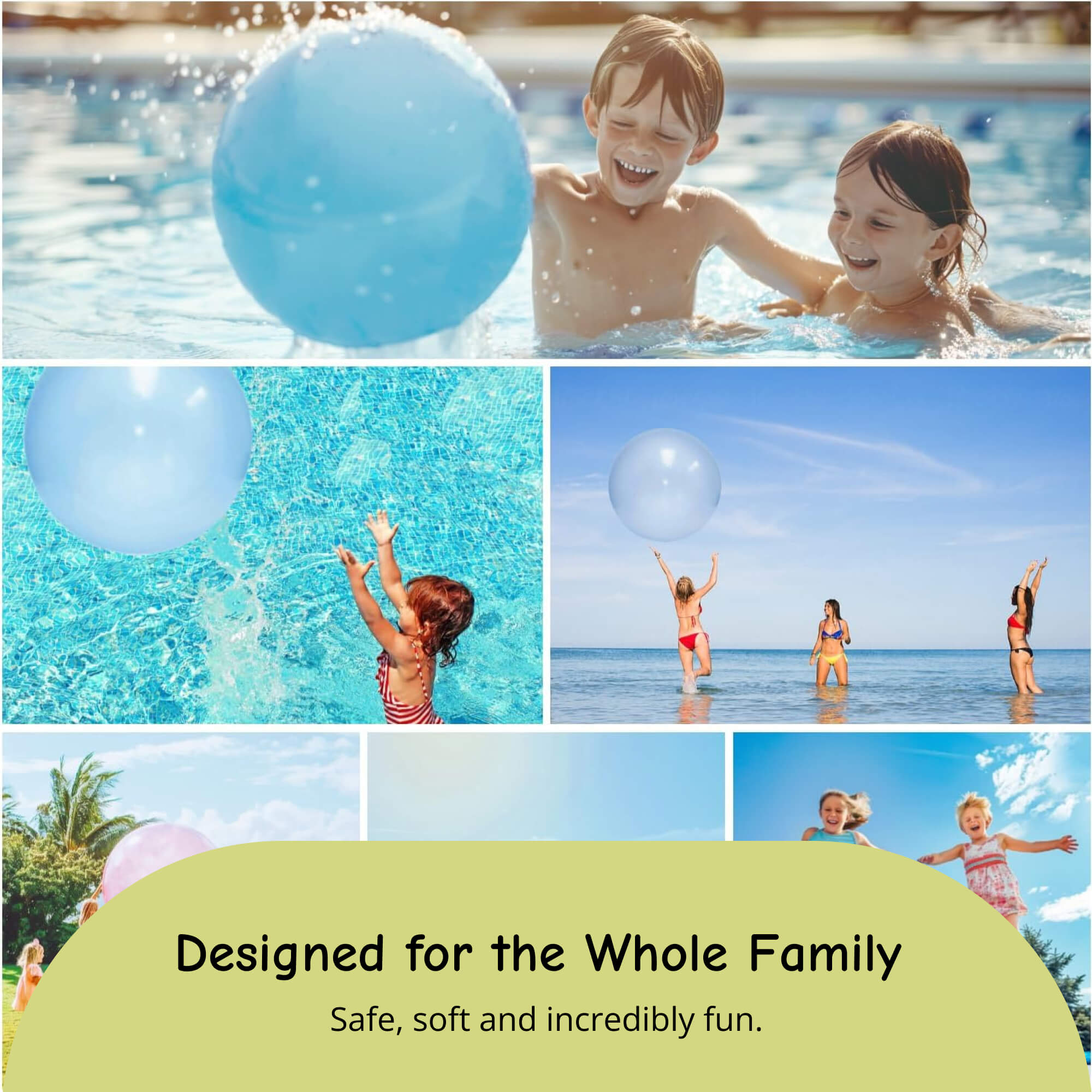 Giant Inflatable Jelly Balloon Ball | Durable, Tear-Resistant & Perfect for Outdoor Play, Pool Parties & Birthdays