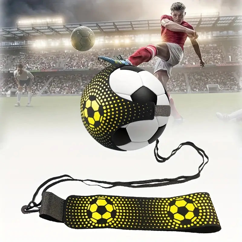 Solo Football Trainer | Elastic Band for Unlimited Practice & Skill Improvement for Kids and Adults
