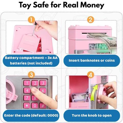 Kids' Electronic Toy Safe | Interactive, Durable & Teaches Financial Responsibility for Fun Learning