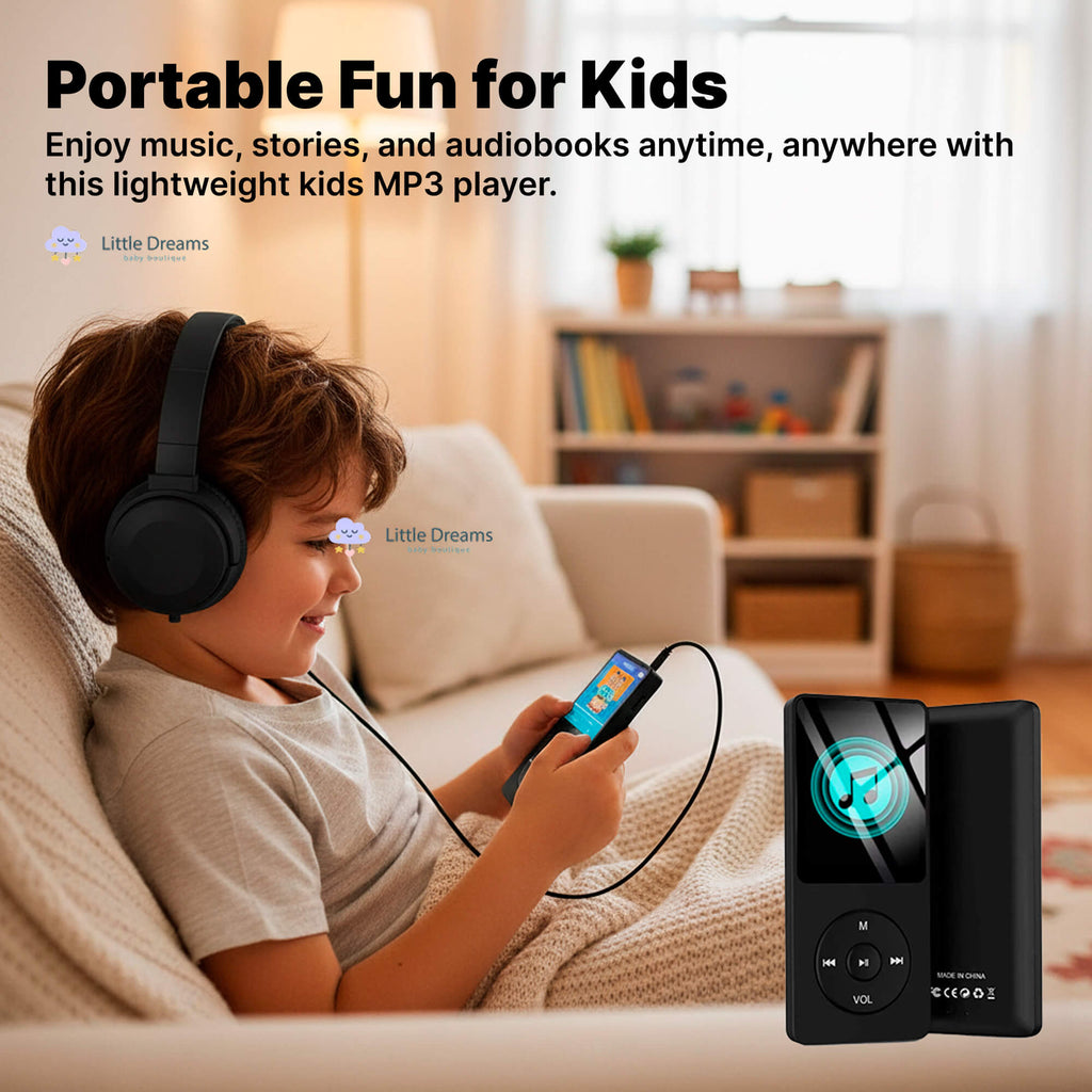 Kids' MP3 Player with Headset | HiFi Sound, 8GB Storage & No Internet Required for Music, Videos & Ebooks