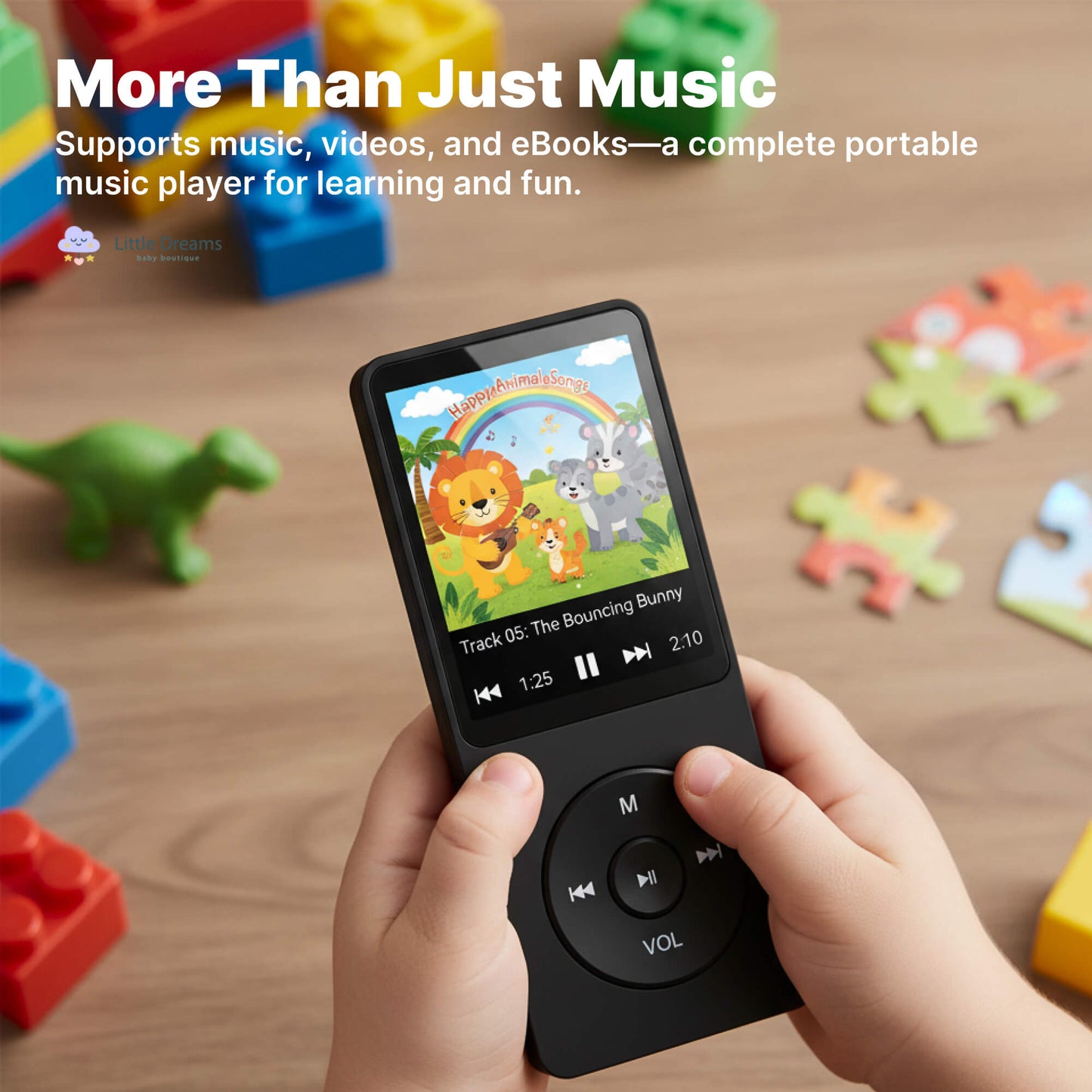 Kids' MP3 Player with Headset | HiFi Sound, 8GB Storage & No Internet Required for Music, Videos & Ebooks