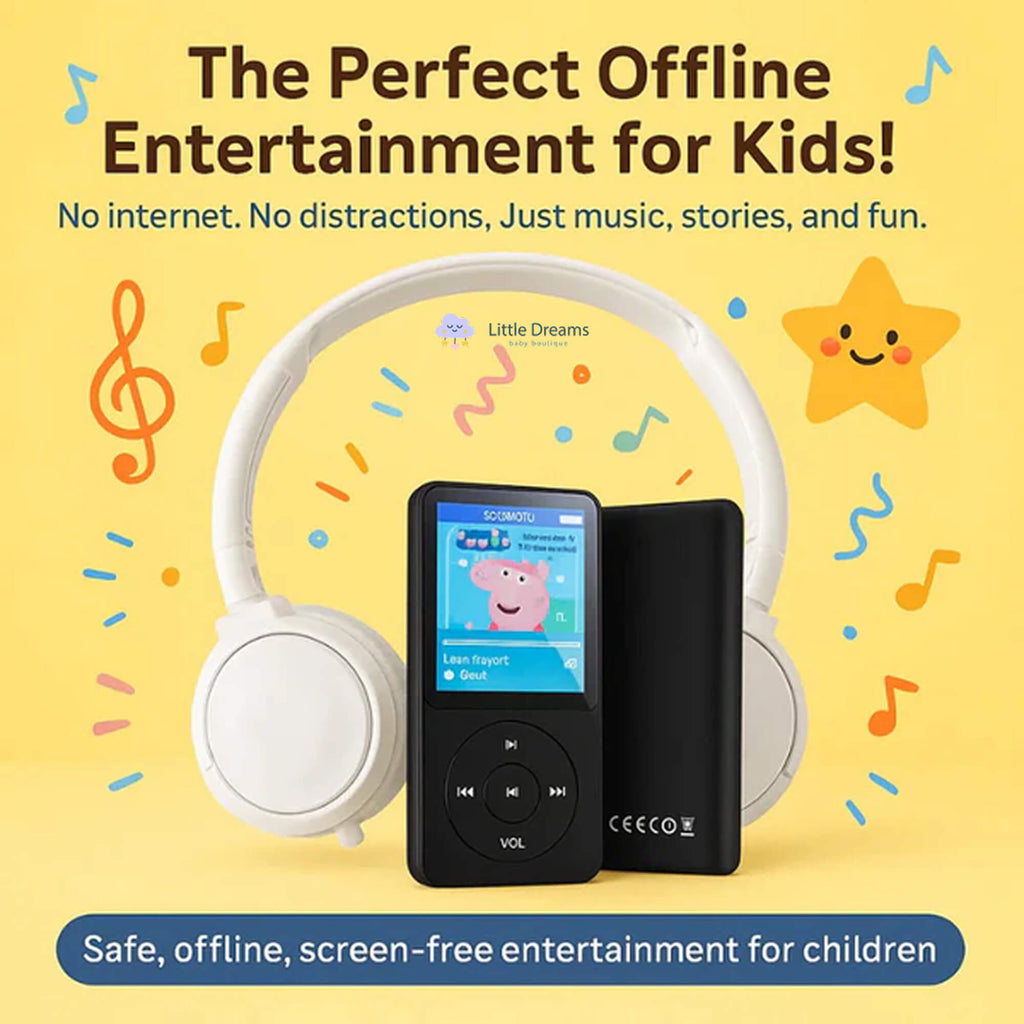 Kids' MP3 Player with Headset | HiFi Sound, 8GB Storage & No Internet Required for Music, Videos & Ebooks