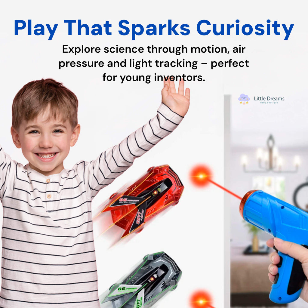 Laser-Controlled Wall Climbing RC Car | Gravity-Defying, LED Lights & Fun for Kids Aged 3+