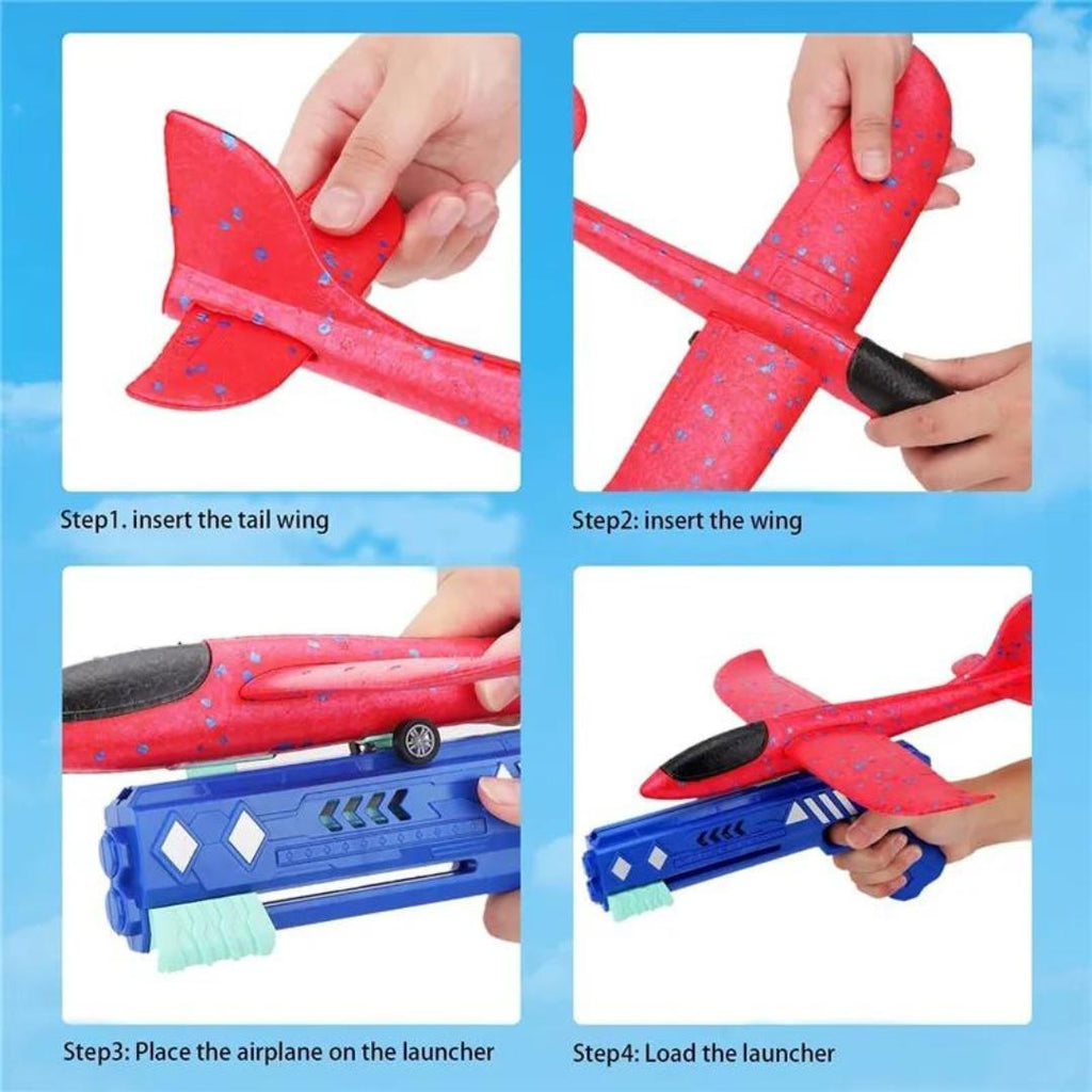 Catapult Airplane Toy | Durable, Lightweight & Easy to Launch for Outdoor Fun and Adventure for Kids Aged 3+