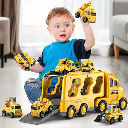 Magic Car City Goods Transporter Toy with Lights and Music for Kids - Interactive Vehicle Playset