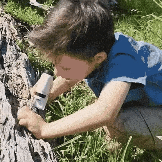Kids Portable Microscope | 60-120x Magnification with LED Light for STEM Learning and Nature Exploration