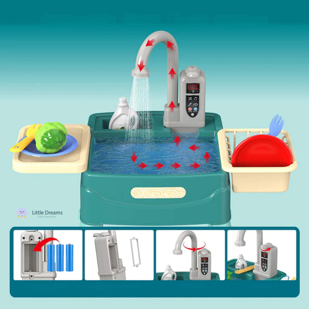 Magic Water Play Kitchen | Realistic Tap, Safe Materials & Engaging Role-Play for Kids
