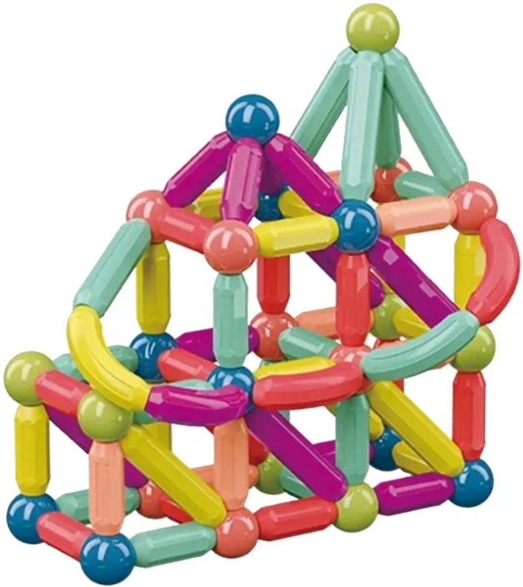 Magnetic Building Sticks Set - Creative Magnet Toys for Kids - STEM Educational Construction Toys for Imaginative Play