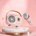 Portable Karaoke System for Kids | Dual Microphones, Bluetooth & Fun Voice Effects for Family Gatherings and Parties