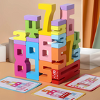 Wooden Number Stacking Blocks | Eco-Friendly, Colorful Learning Aid for Toddlers 3-5 Years
