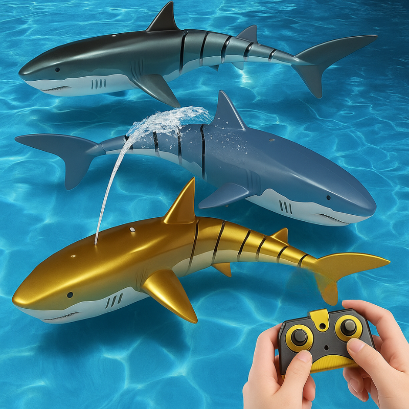 Remote Controlled Shark Toy | Realistic Motion, Water-Spraying Action & Perfect for Pool Fun and Group Play