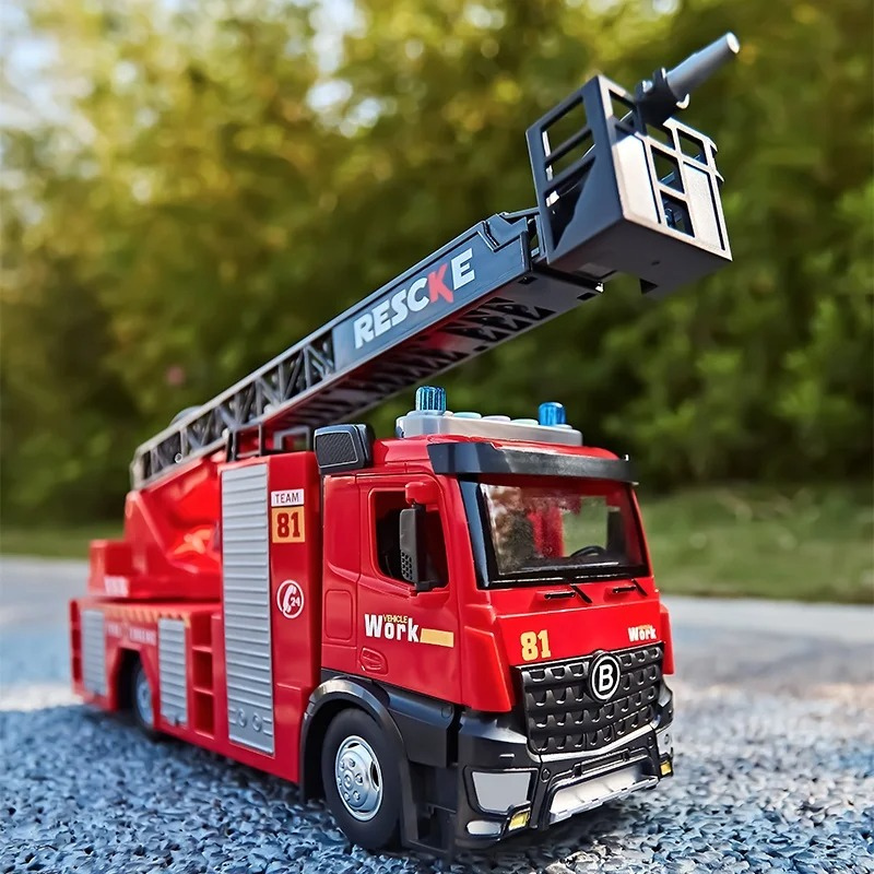 Firefighter Truck Toy for Kids – Light-Up Fire Engine with Sounds, Ladder & Rescue Accessories