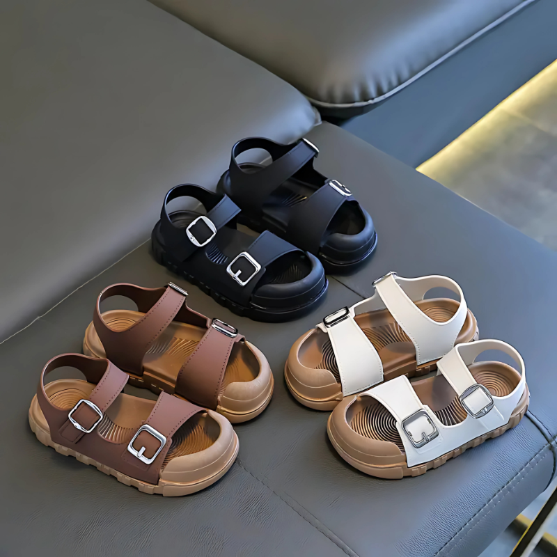 Buckle Sandals for Kids | Soft, Anti-Slip Sole & Comfortable for Daily Play and Beach Outings (Ages 2-5+)
