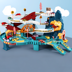 Multi-Level Dinosaur Race Track | Hands-On Assembly, Boosts Motor Skills & Teaches Traffic Safety for Kids Ages 3-5