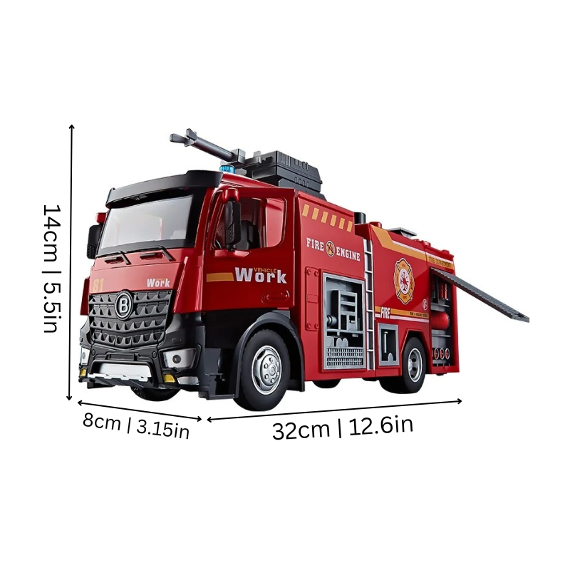 Firefighter Truck Toy for Kids – Light-Up Fire Engine with Sounds, Ladder & Rescue Accessories