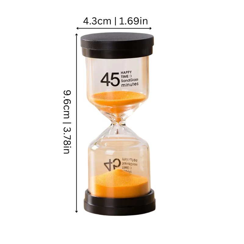 Hour Glass Sand Timer for Kids – Colourful Hourglass Countdown Timer & Visual Time-Tracker