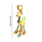 Teething Sensory Rattle | Soothing Giraffe Design with Gentle Chimes for Babies 0-2 Years, Enhances Hearing & Grasping Skills