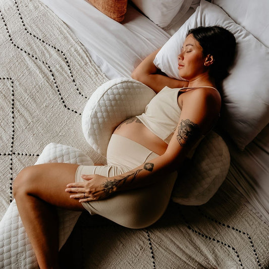 Maternity Pillow with Full Body Attachment | Adjustable, Side-Sleeping Support for Back & Hip Pain Relief