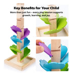 Rainbowspire™ | Montessori Rainbow Marble Tower for Sensory Play & Fine Motor Skills Development