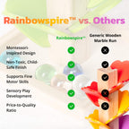 Rainbowspire™ | Montessori Rainbow Marble Tower for Sensory Play & Fine Motor Skills Development
