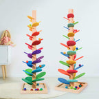 Rainbowspire™ | Montessori Rainbow Marble Tower for Sensory Play & Fine Motor Skills Development