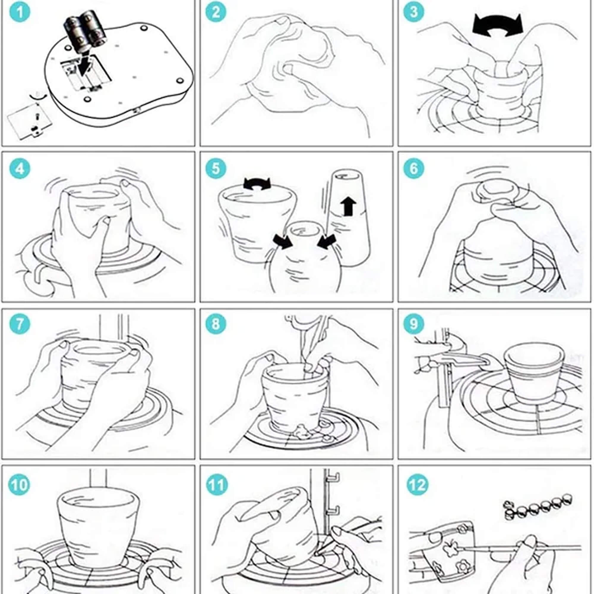 Mini Pottery Studio for Kids | Electric Pottery Wheel Craft Kit – Ideal Gift for 6–10 Year Old Girls & Boys