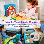 Montessori Quiet Book for Toddlers | 12 Unique Pages, Tactile Fun & Ideal for Early Learning and Travel