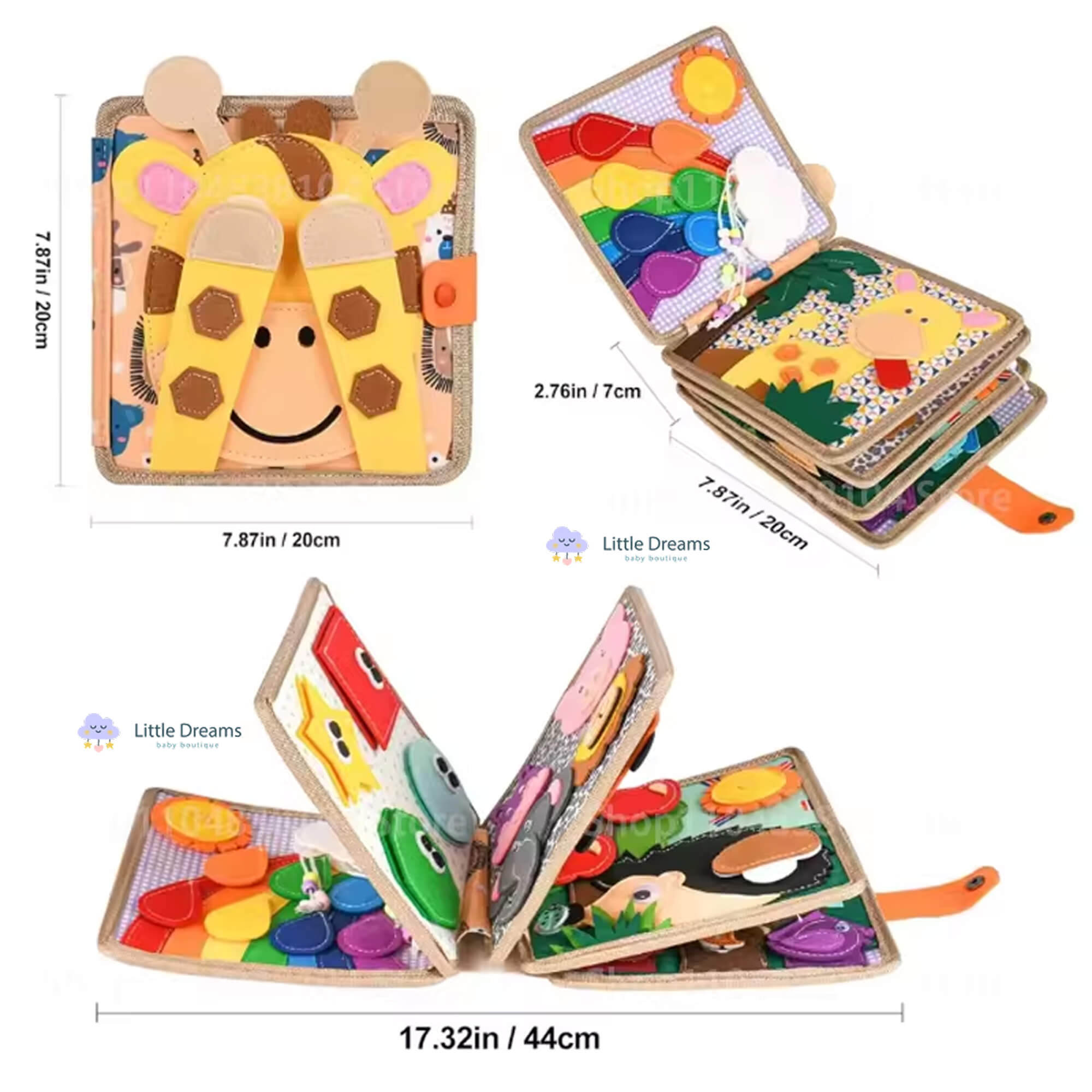 Montessori Quiet Book for Toddlers | 12 Unique Pages, Tactile Fun & Ideal for Early Learning and Travel