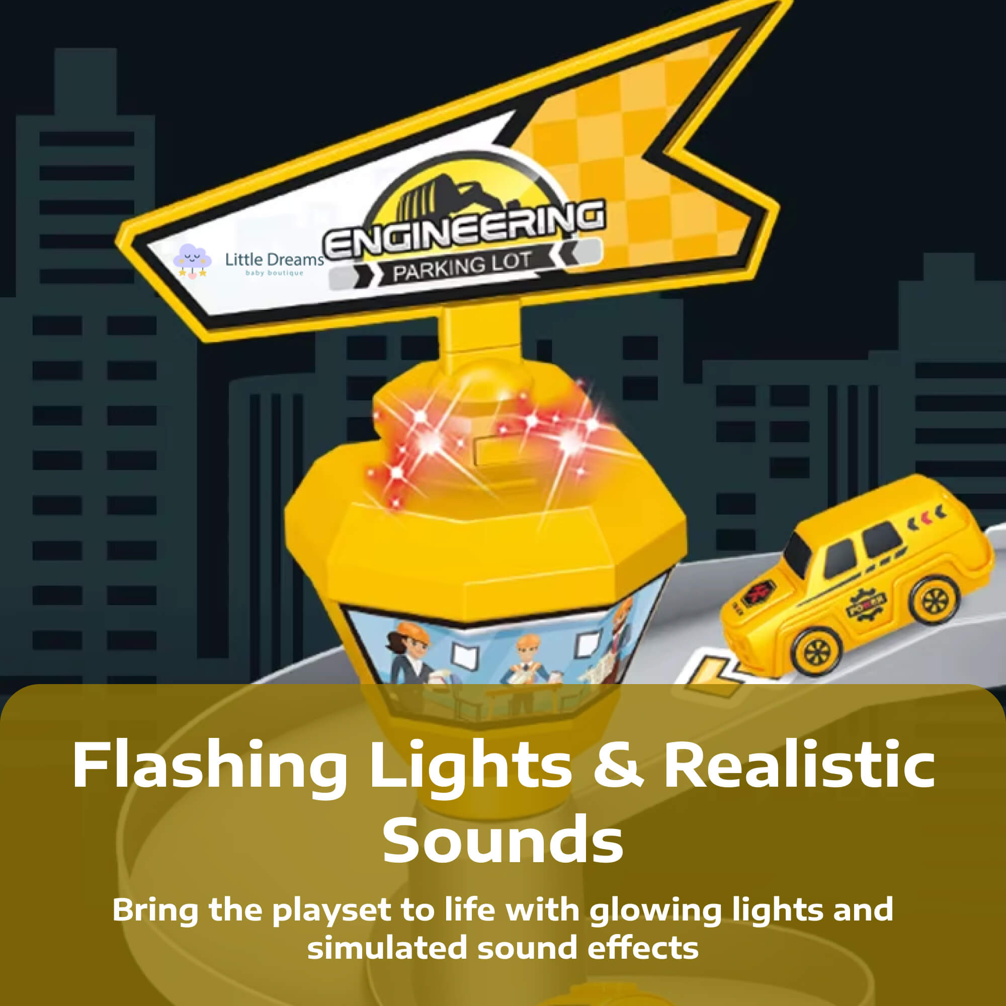 Multi-Storey Toy Garage with Lift – Interactive Parking Set with Cars and Racing Tracks for Kids, Perfect for Imaginative Play