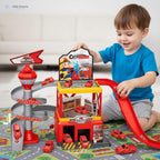 Multi-Storey Toy Garage with Lift – Interactive Parking Set with Cars and Racing Tracks for Kids, Perfect for Imaginative Play