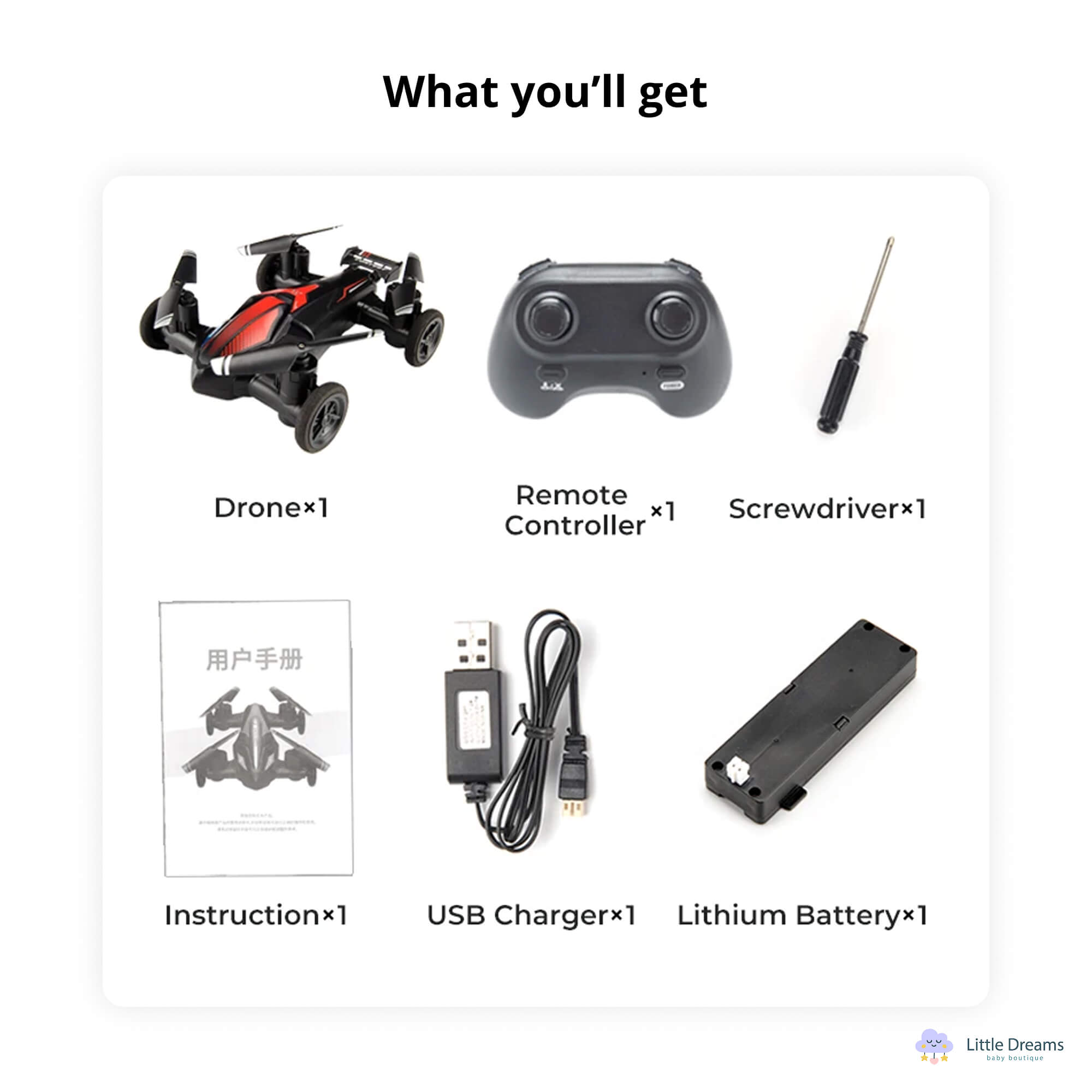 Multifunction Drone Toy for Kids | LED Lights, Easy Control & Perfect for Flying and Racing Adventures