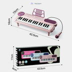 Multifunctional 37-Key Kinderpiano Keyboard with Microphone - Educational Electronic Piano Toy for Kids