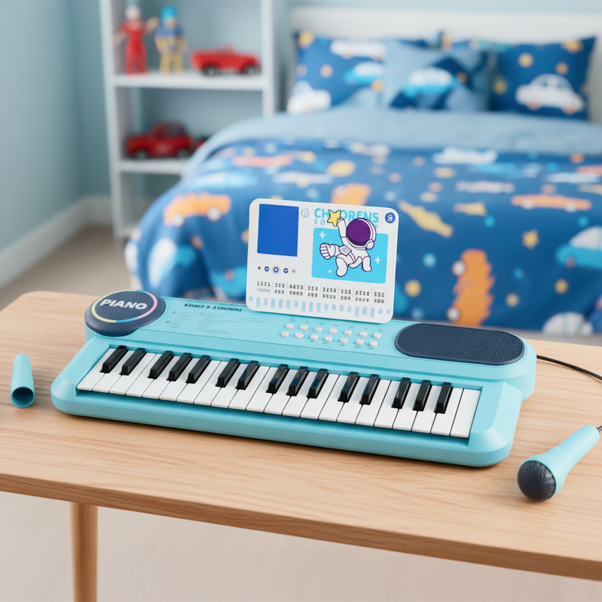 Multifunctional 37-Key Kinderpiano Keyboard with Microphone - Educational Electronic Piano Toy for Kids