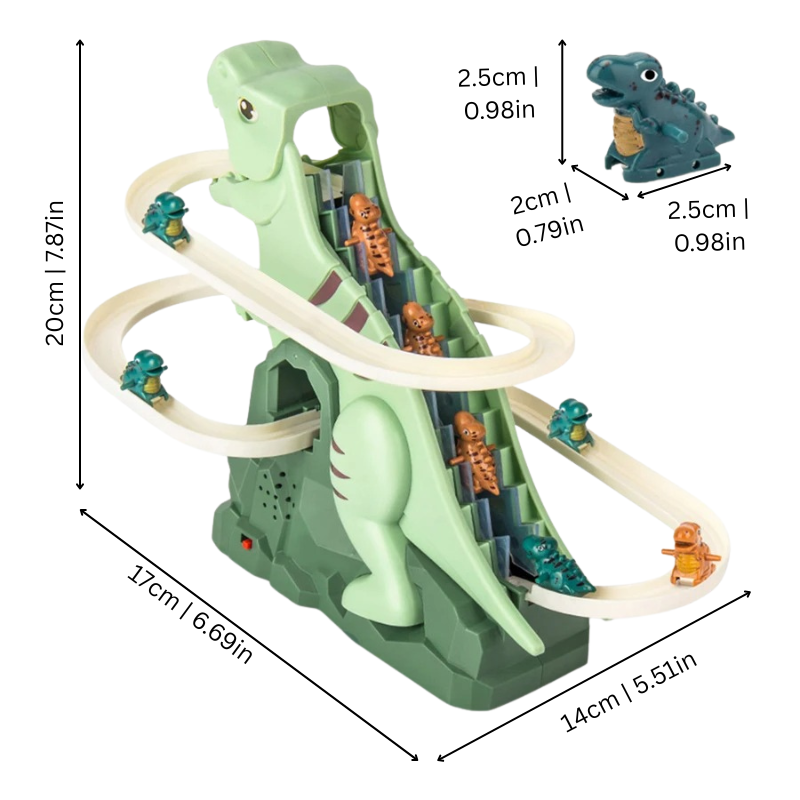 Dino-Powered Racing Track | Interactive Lights & Music for Kids Aged 3-5, Boosts Imagination and Motor Skills