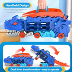 Dino Transformer Transporter Car | Durable Plastic Toy Truck with Dinosaur Figures for Creative Play and Adventure for Children aged 3+