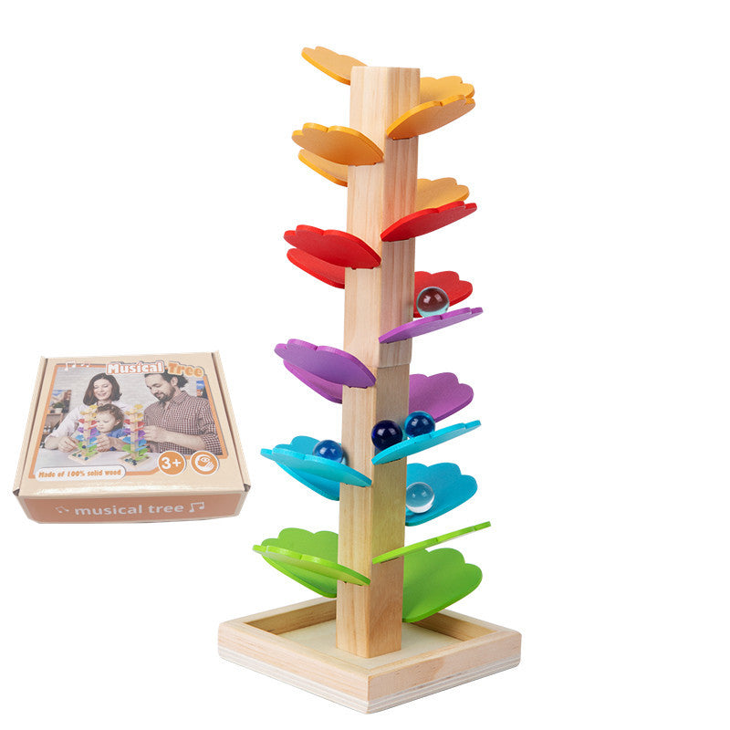 Montessori Wooden Marble Tower | Colorful, Eco-Friendly Toy for Cognitive Development & Fine Motor Skills