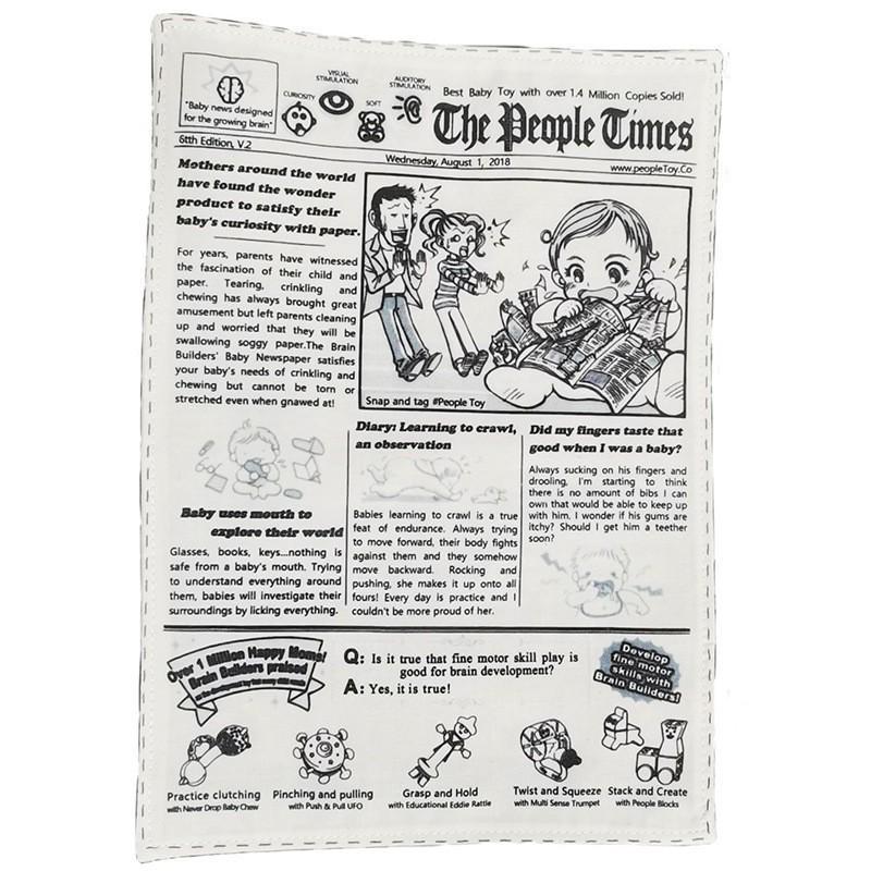 WhimsyPages™ | Crinkly Baby Newspaper Toy | Soft, Crunchy Sensory Play for Infants & Toddlers | Ideal for Stimulation & Development