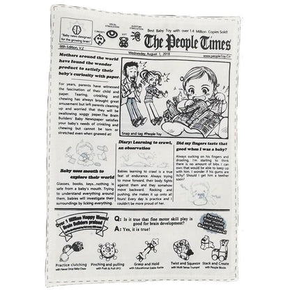 WhimsyPages™ | Crinkly Baby Newspaper Toy | Soft, Crunchy Sensory Play for Infants & Toddlers | Ideal for Stimulation & Development