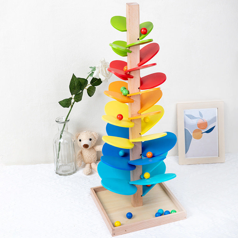 Montessori Wooden Marble Tower | Colorful, Eco-Friendly Toy for Cognitive Development & Fine Motor Skills