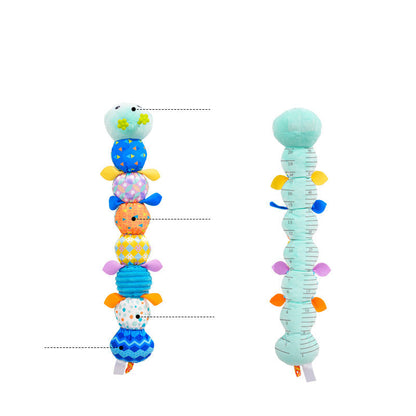 Sensory Plush Rattle Caterpillar | Soft, Colorful & Engaging Toy for Baby's Auditory and Tactile Development