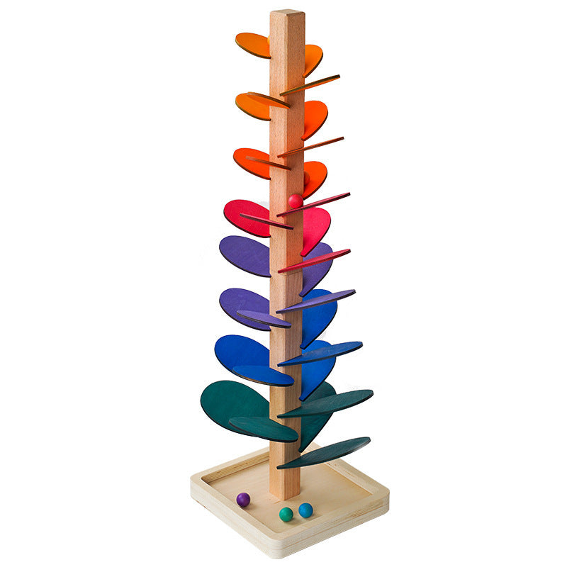 Montessori Wooden Marble Tower | Colorful, Eco-Friendly Toy for Cognitive Development & Fine Motor Skills