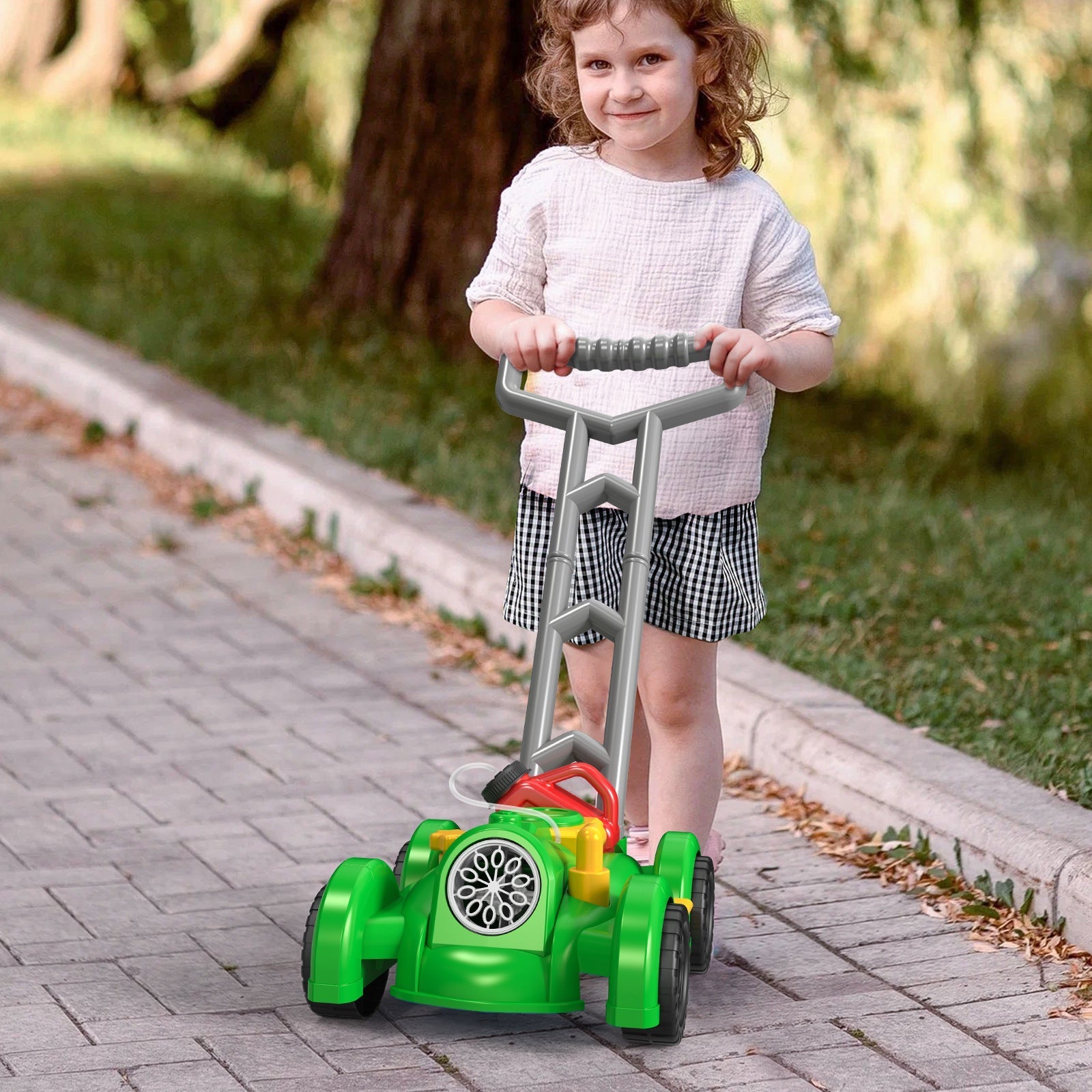 Whimsical Mow™ | Bubble Lawn Mower Toy for Kids | Interactive Outdoor Play | Safe & Fun Gardening Experience